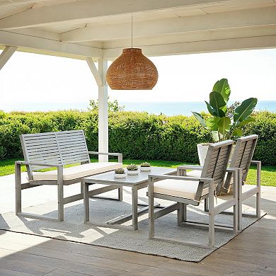 Safavieh Ozark Indoor / Outdoor Loveseat, Arm Chair & Coffee Table 4-piece Set