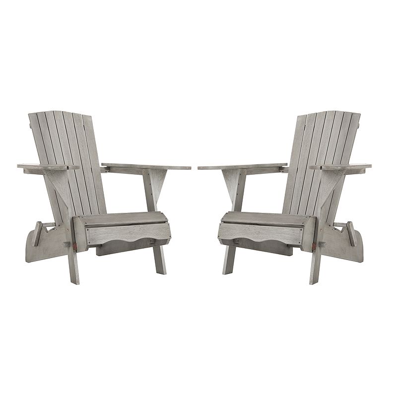 Safavieh Breetel Indoor / Outdoor Adirondack Chair 2-piece Set, Grey