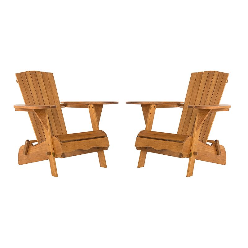 Safavieh Breetel Indoor / Outdoor Adirondack Chair 2-piece Set, Brown