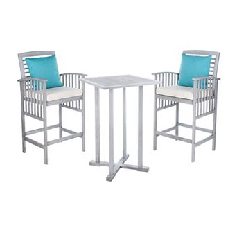 Safavieh Indoor / Outdoor Bar Height Table, Bar Stool & Throw Pillow 5 pc Set