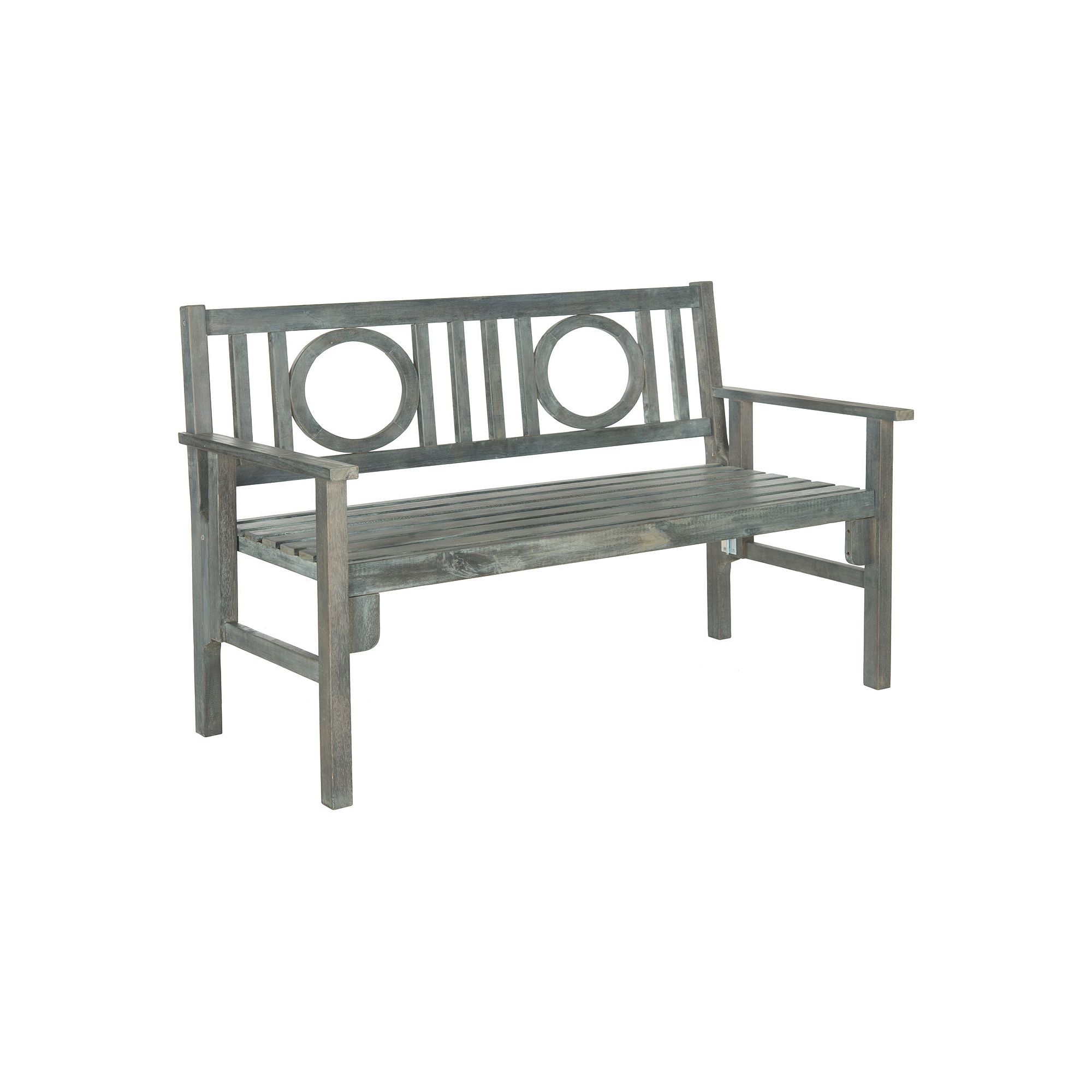 Safavieh Piedmont Indoor / Outdoor Folding Bench, Ash Gray