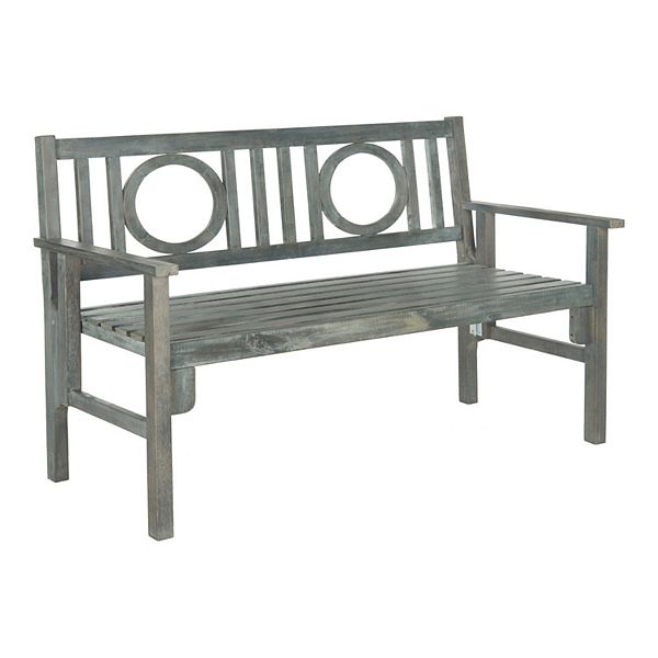 Safavieh Piedmont Indoor / Outdoor Folding Bench - Ash Gray