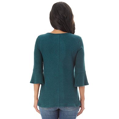 Women's Apt. 9® Soft Mitered Bell Sleeve Top