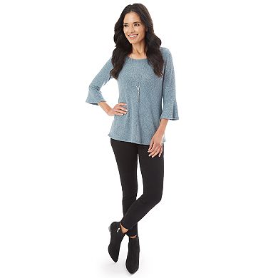 Women's Apt. 9® Soft Mitered Bell Sleeve Top