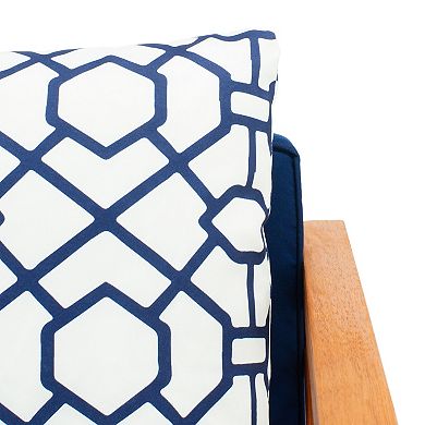 Safavieh Nunzio Indoor / Outdoor Loveseat, Arm Chair, Throw Pillow & Coffee Table 8-piece Set