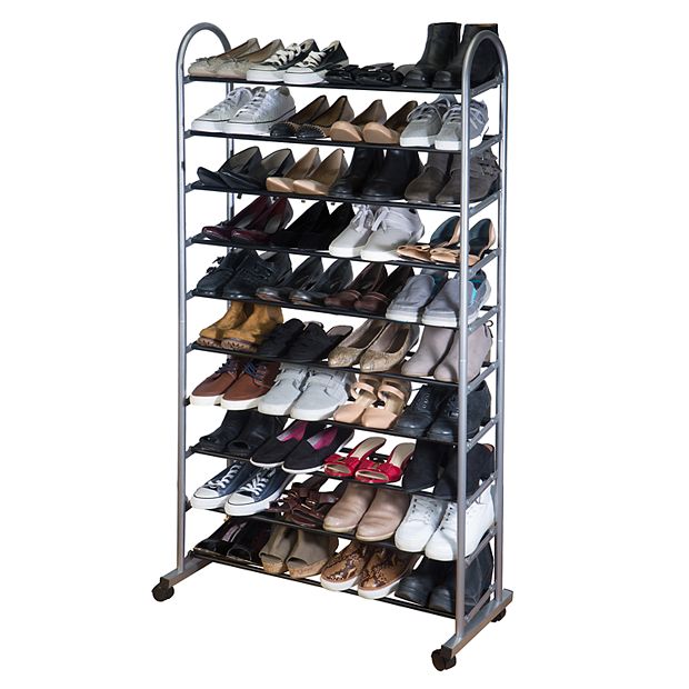 Rolling shoe online rack