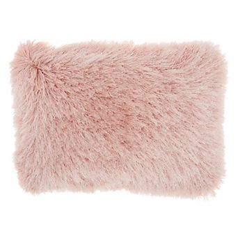 Mina Victory Yarn Shimmer Shag Oblong Throw Pillow