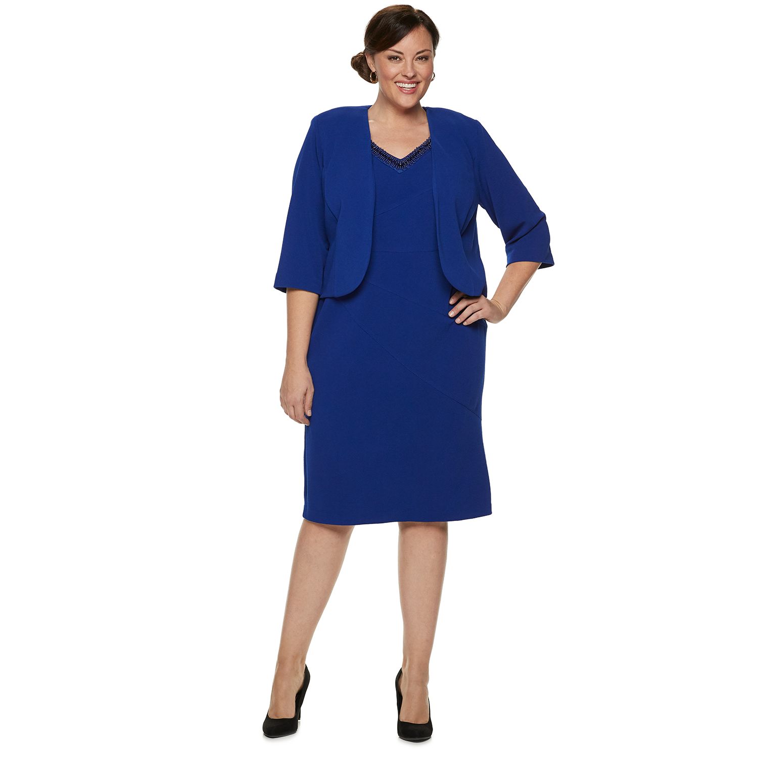 plus size beaded jacket dress