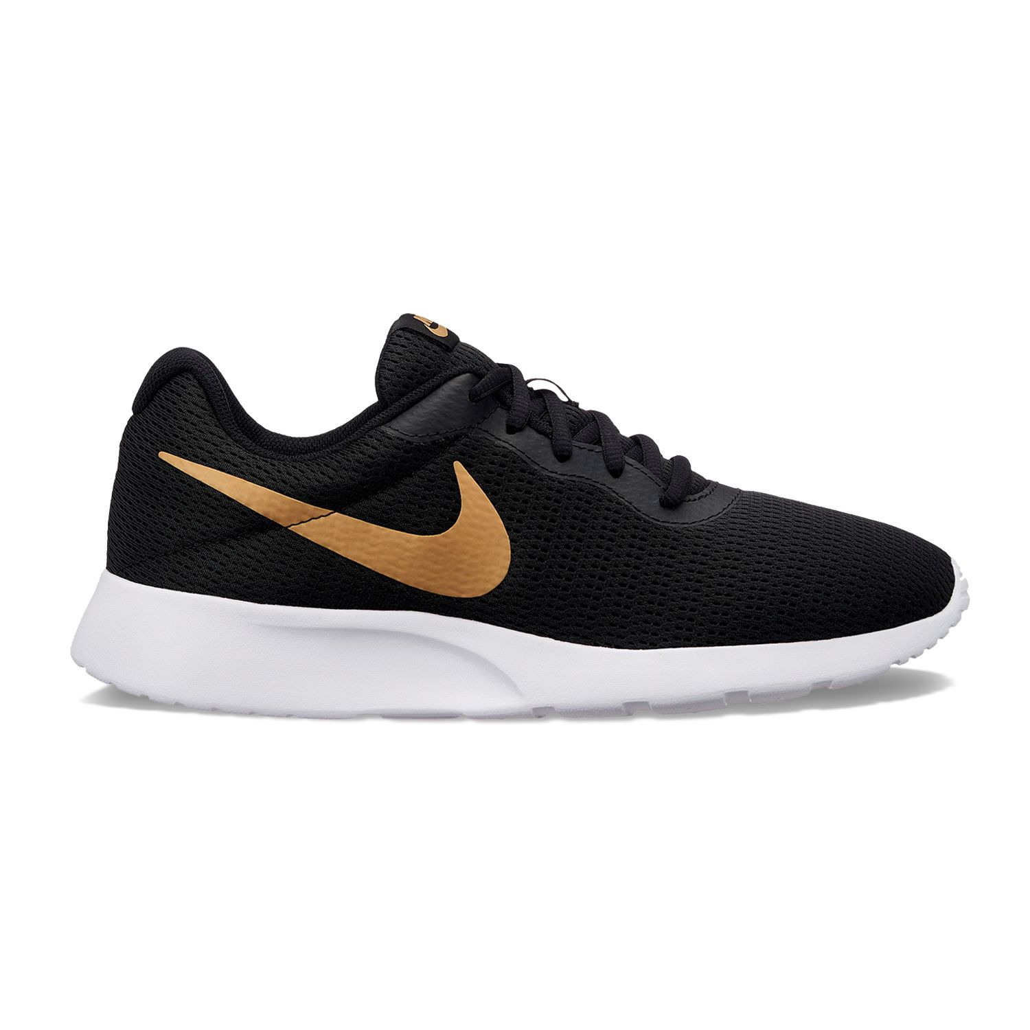 nike tanjun mens black and gold