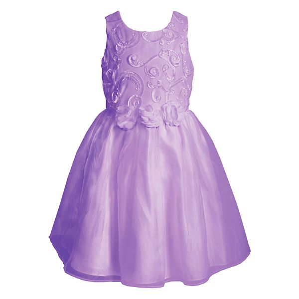 Girls 46x Youngland Floral & Scrollwork Dress