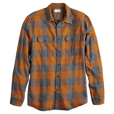 Men's Sonoma Goods For Life® Modern-Fit Plaid Flannel Button-Down Shirt