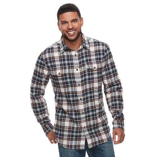 Men's SONOMA Goods for Life™ Modern-Fit Plaid Flannel Button-Down Shirt