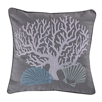 Siesta Key Coral Throw Pillow