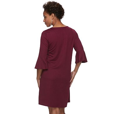 Women's Apt. 9® Ribbed Bell Sleeve A-Line Dress