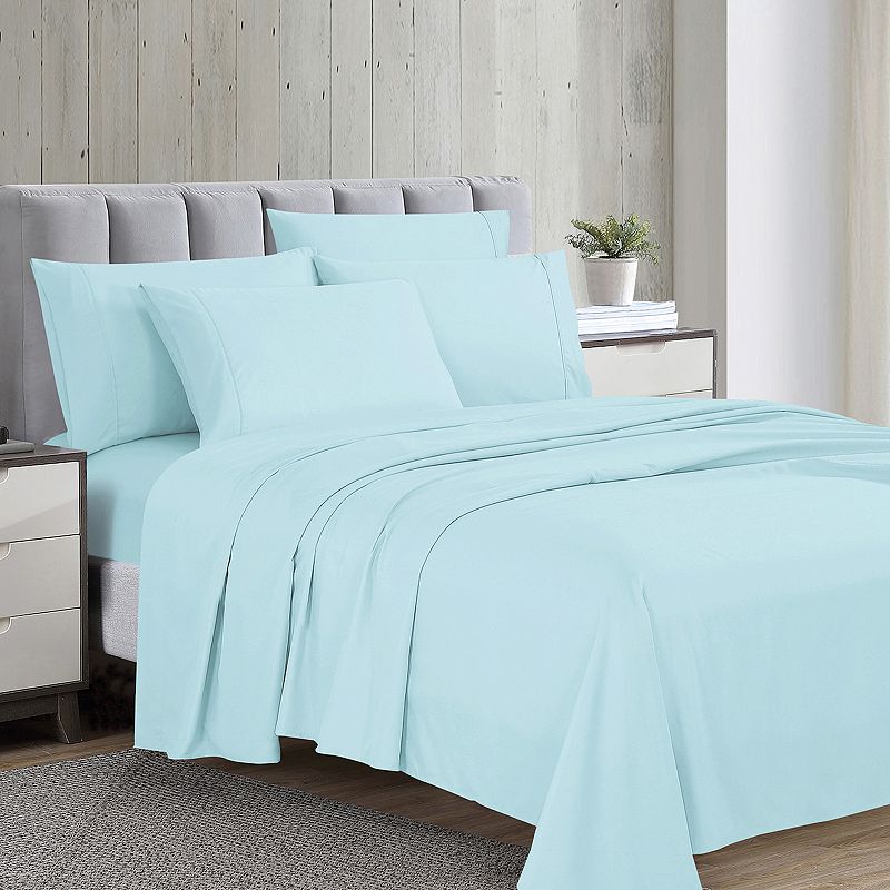 Swift Home Ultra Soft Easy Care Microfiber Sheet Set, Turquoise/Blue, CKING