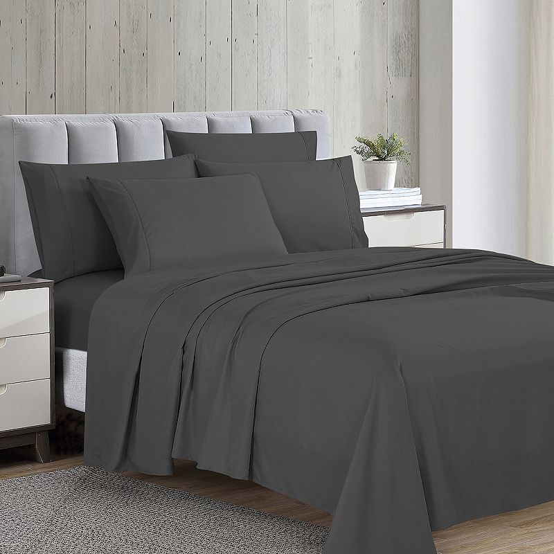 Swift Home Ultra Soft Easy Care Microfiber Sheet Set, Grey, Twin