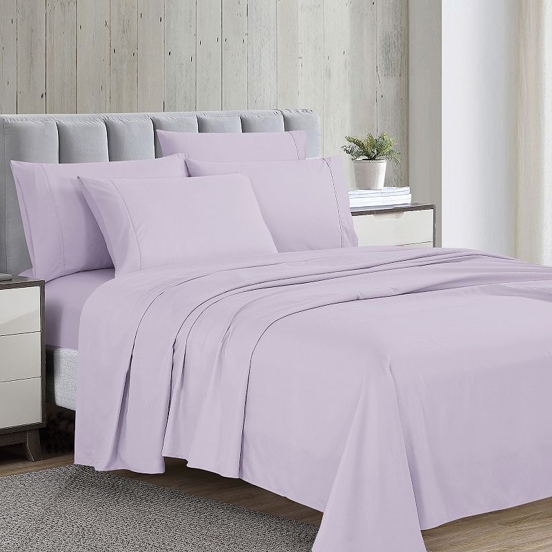 Swift Home Ultra Soft Easy Care Microfiber Sheet Set, Purple, TWINXL SET