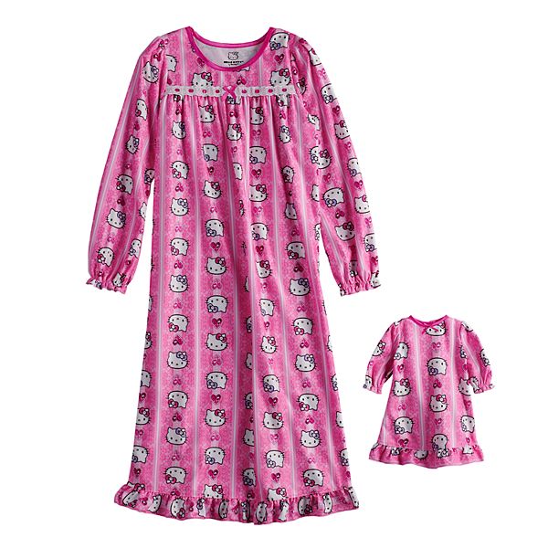 Girls 4-10 Hello Kitty Button-Up Pajama Set