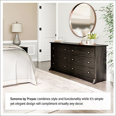 Prepac 6-Drawer Long Dresser
