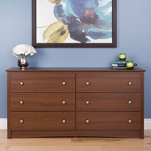 Prepac 6 Drawer Long Dresser