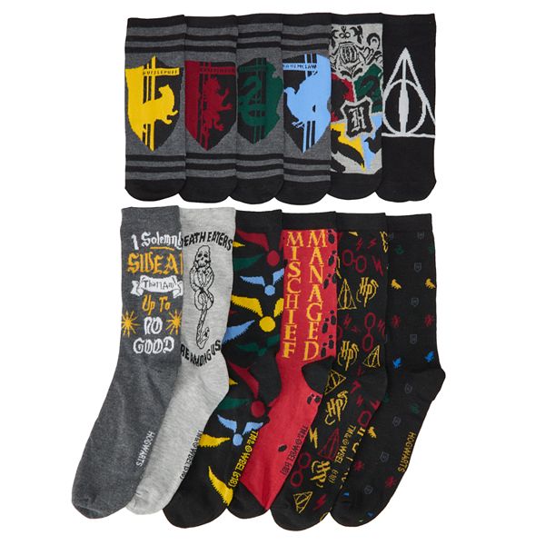 GRYFFINDOR HARRY POTTER SINGLE PAIR OF MENS BOYS SOCKS ADULT SIZE 9-12 BDAY GIFT 