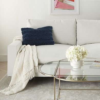 Mina Victory Life Styles Woven Stripes 20-in. Square Throw Pillow