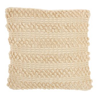 Mina Victory Life Styles Woven Stripes 20 in Square Throw Pillow