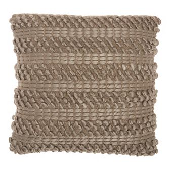 Mina Victory Life Styles Woven Stripes 20 in Square Throw Pillow