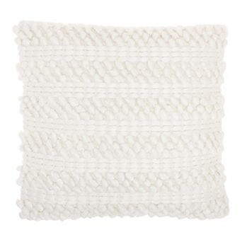 Mina Victory Life Styles Woven Stripes 20 in Square Throw Pillow