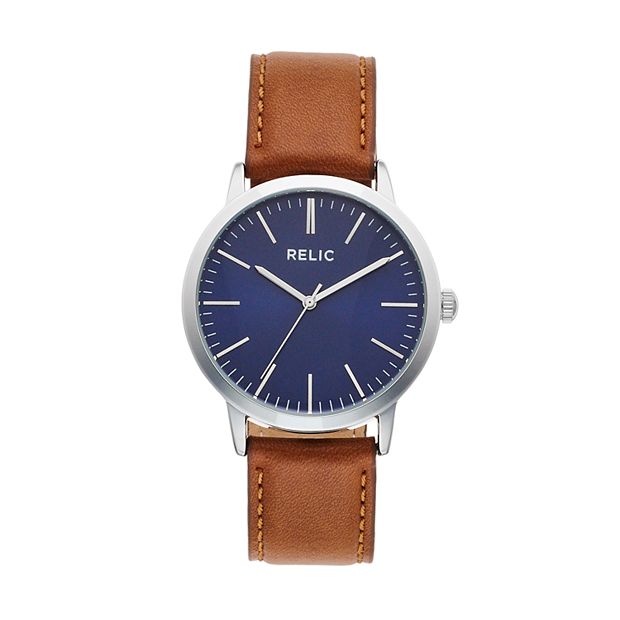 Relic hot sale leather watch