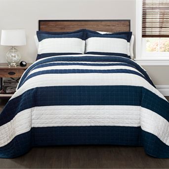 Lush Decor New Berlin Stripe Quilt Set