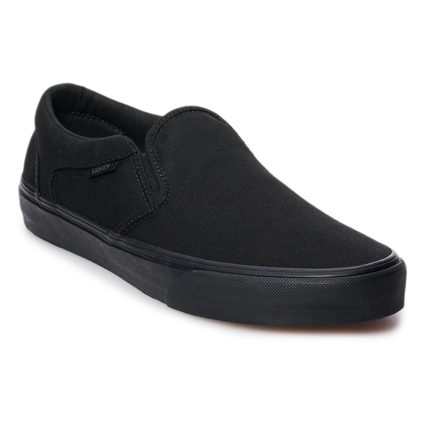 kohls black slip on vans