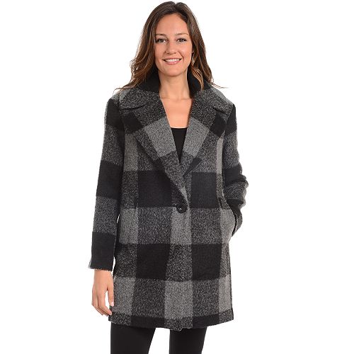 Women's Fleet Street Plaid Wool Blend Coat