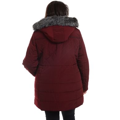 Plus Size Fleet Street Quilted Faux Silk Hooded Jacket