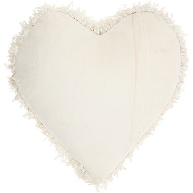 Mina Victory Shag Frame Heart Throw Pillow