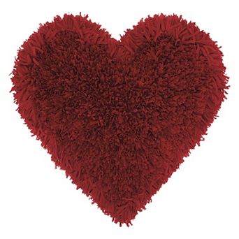 Mina Victory Shag Frame Heart Throw Pillow