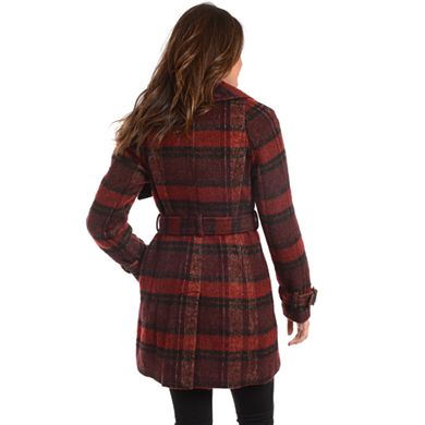 Women's Fleet Street Plaid Wool Blend Coat