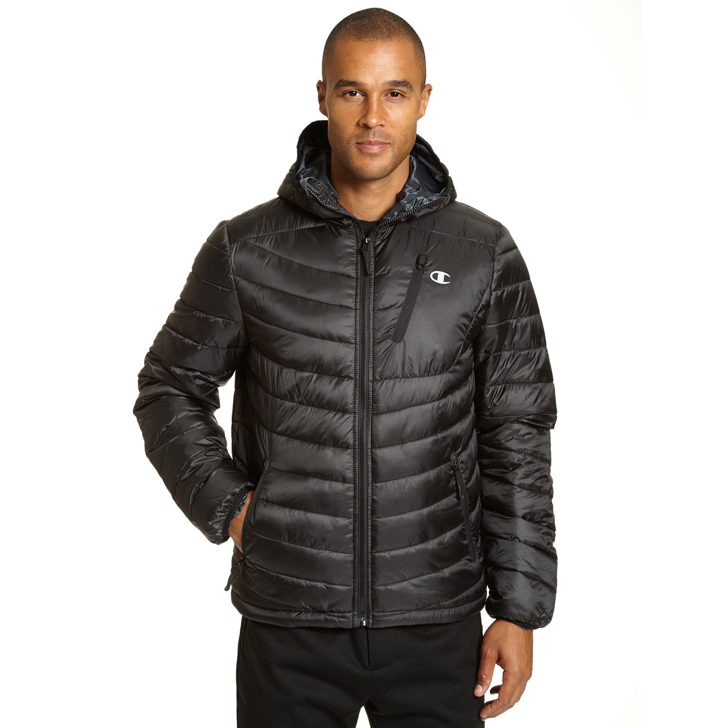 champion hooded padded jacket