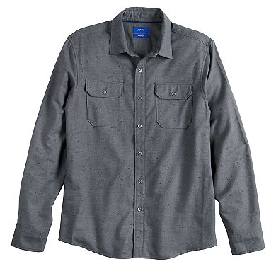 Men's Apt. 9® Brushed Nep 2-Pocket Woven Button-Down Shirt