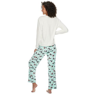 Juniors' SO® 2-piece Plush Pajama Set