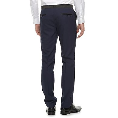 Men's Savile Row Slim-Fit Purple Tuxedo Pants