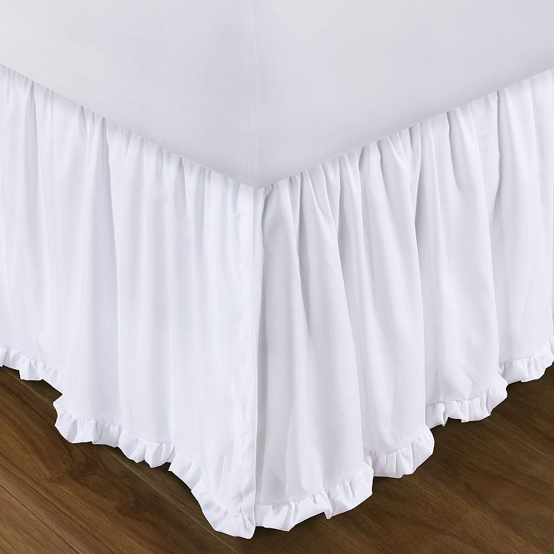 Sasha White Bedskirt, Full