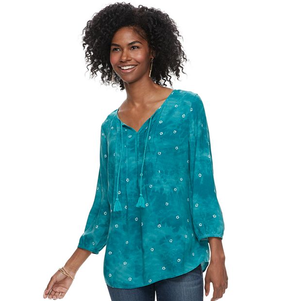 Women's Sonoma Goods For Life™ Print Pintuck Peasant Top