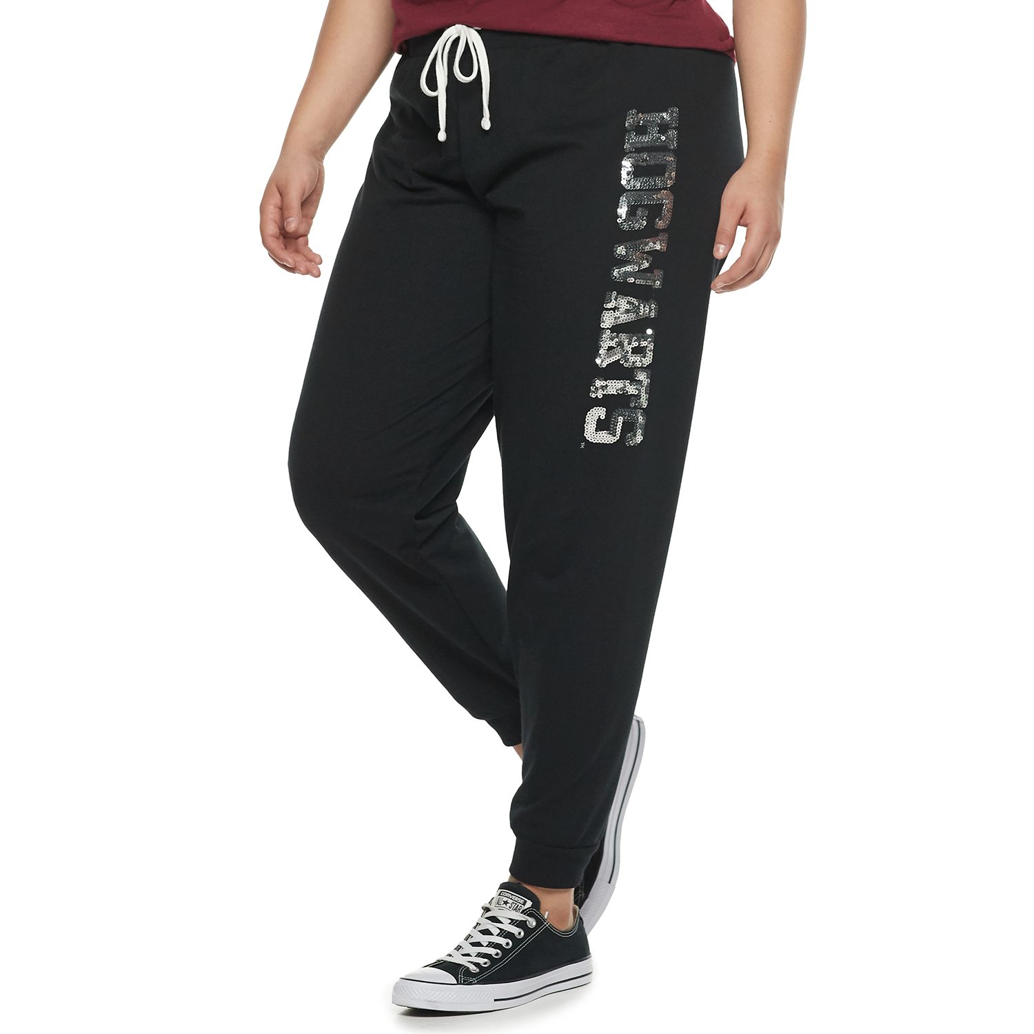 sequin jogger pants plus size