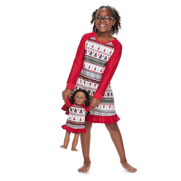 Girls 4-16 Jammies For Your Families Polar Bear Fairisle Family Pajamas ...