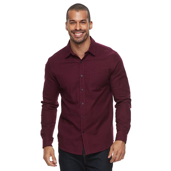 burgundy shirts for men