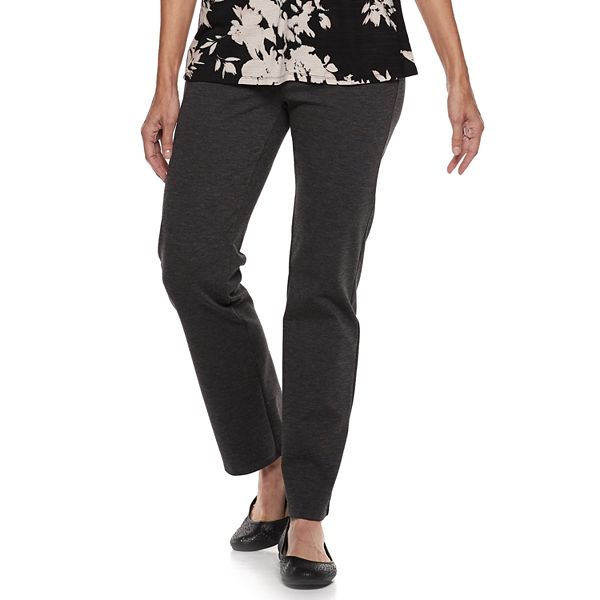 Savannah Women's Straight Leg Ponte Pant Charcoal