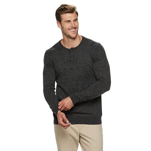 Big & Tall SONOMA Goods for Life® Supersoft Modern-Fit Henley Sweater