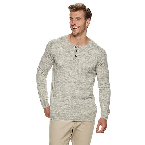 Big & Tall SONOMA Goods for Life™ Supersoft Modern-Fit Henley Sweater