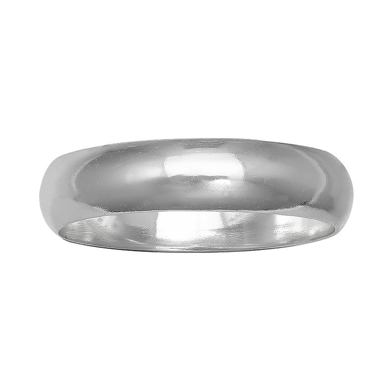PRIMROSE Sterling Silver Polished Band - 5 mm, Womens, Size: 9